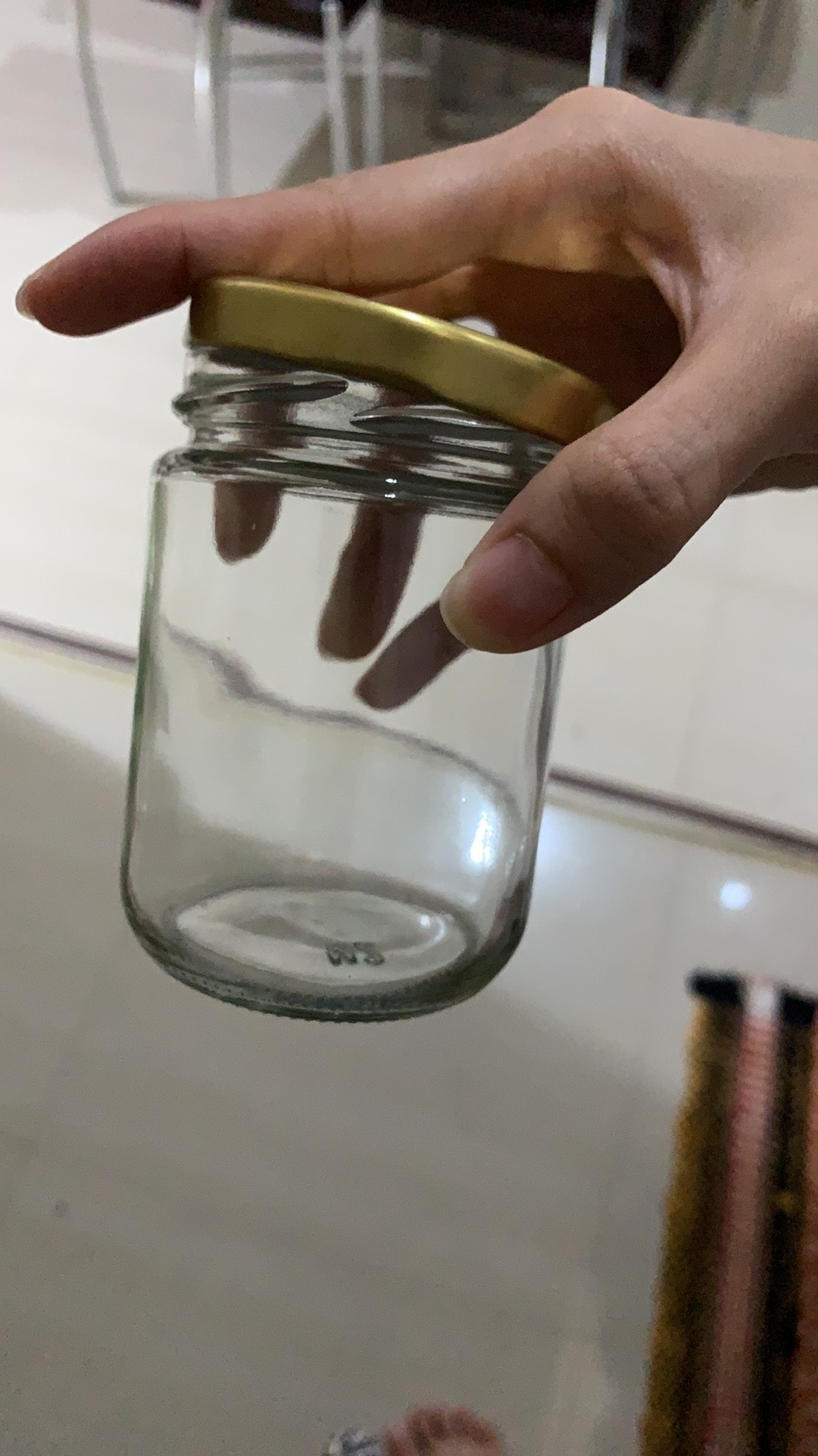 [minim 20pcs] Toples Kaca 250ml Jar Kedap Udara Tutup Emas