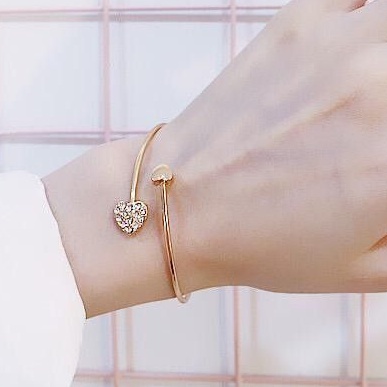 Medan Termurah kd08 Gelang trendy Korean style Aksesoris gelang tangan cantik gold silver aloy