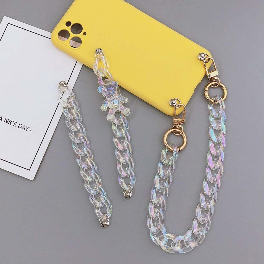 Agustinina Phone Case Drop Hanging Chain Phone Case Dekorasi Aksesoris Ponsel Beruang Kecil Lanyard Ponsel Kabel Gantung Telepon Tali Pencegah Kehilangan Telepon