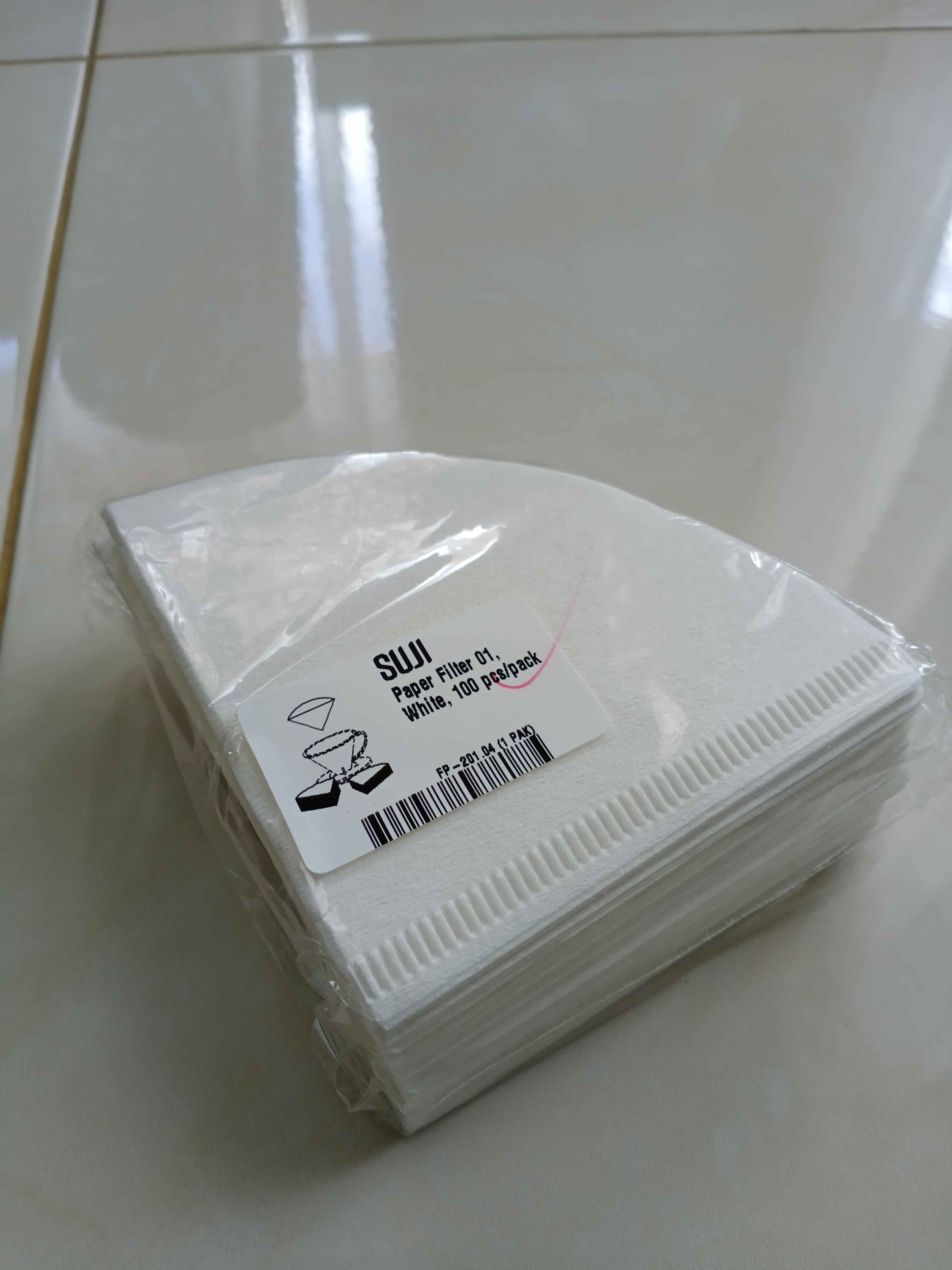 Suji Paper Filter 01, White, 100 Pcs/pack