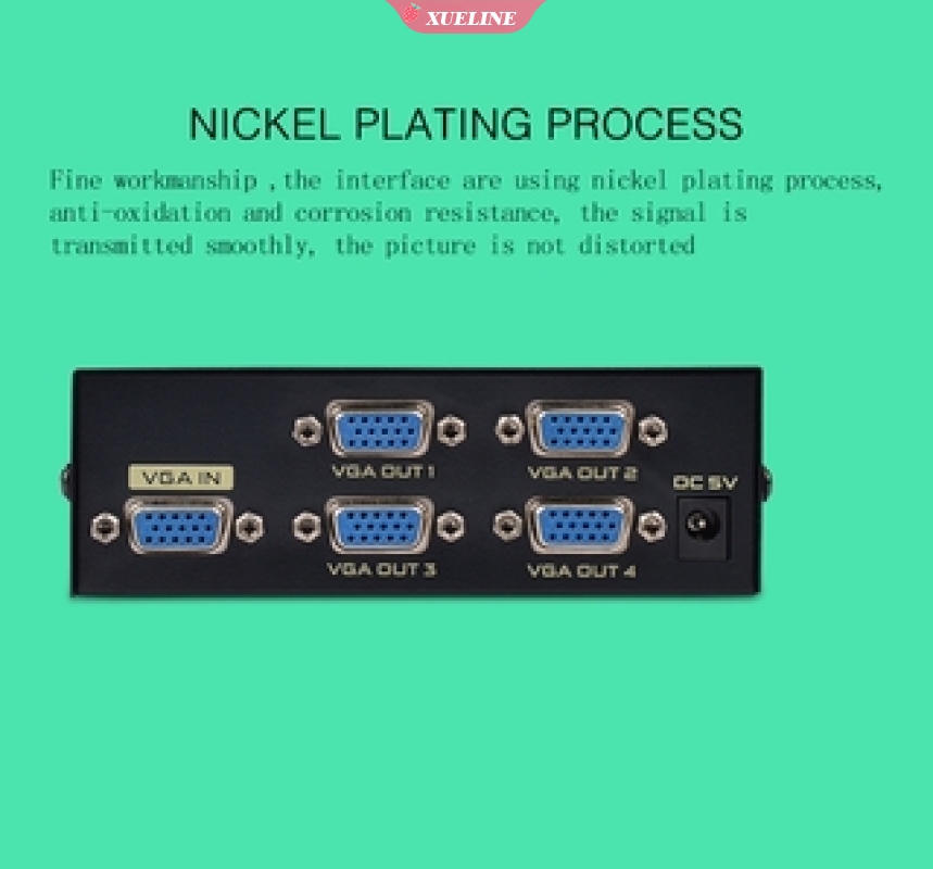 Splitter Port Vga 1 Input 4 Output 2 / 3 / 4 Port 200mhz Tahan Lama
