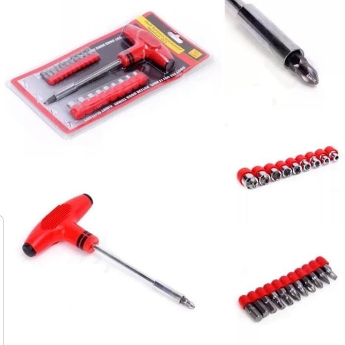 Kunci Obeng T Star Palu Sock Set 24 Mata Piece Screwdriver Multifungsi