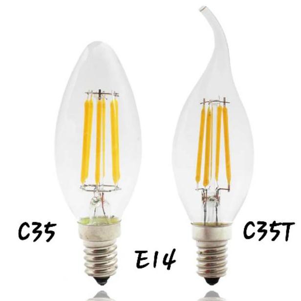 Lampu Led filament candle 4 watt E14 / lampu edison C35 / C35T - sjl-ynt