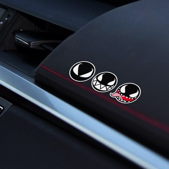 Universal Cartoon Venom Reflective Car Sticker Marvel Film Venom Motorcycle Decal untuk Honda