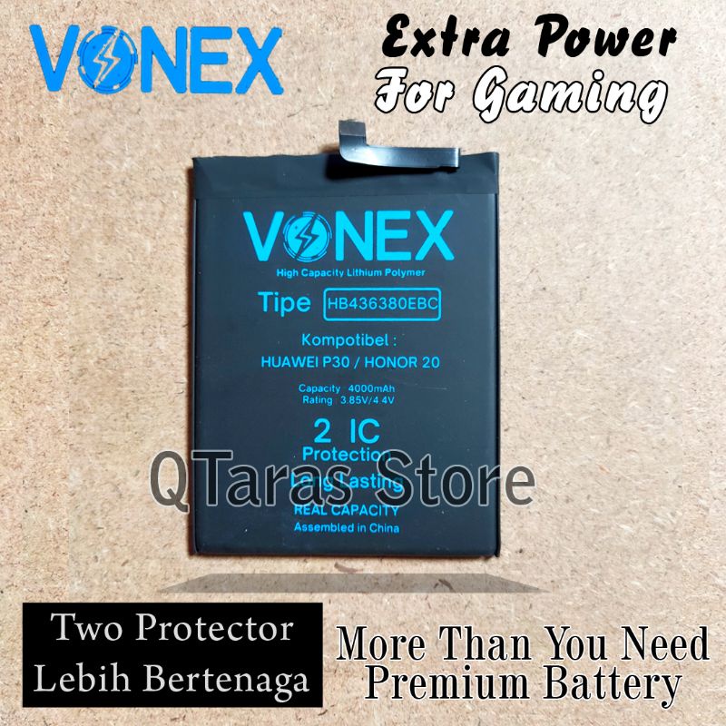 Baterai Double Power IC Huawei P30 Atau Honor 20 Original Vonex
