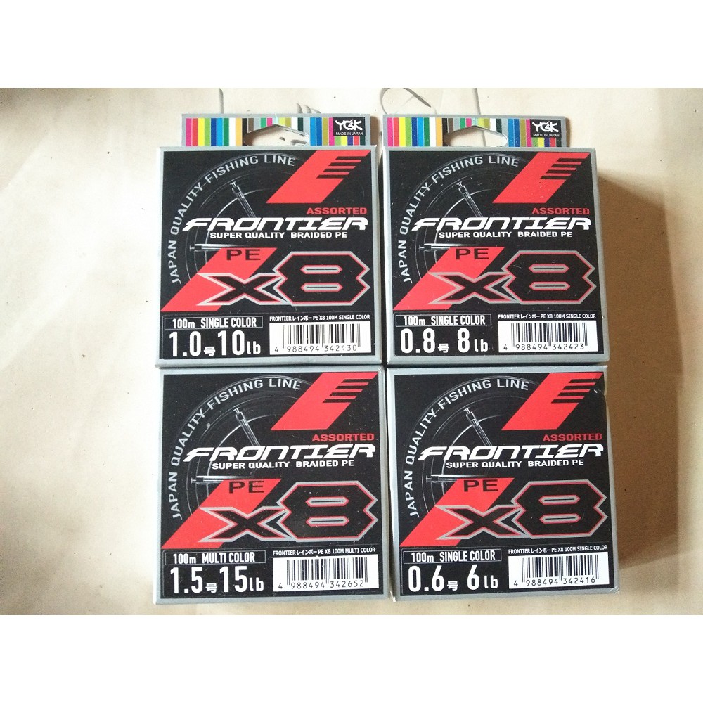senar pancing pe x8 frontier 8lb, 10lb, 15lb, 6lb