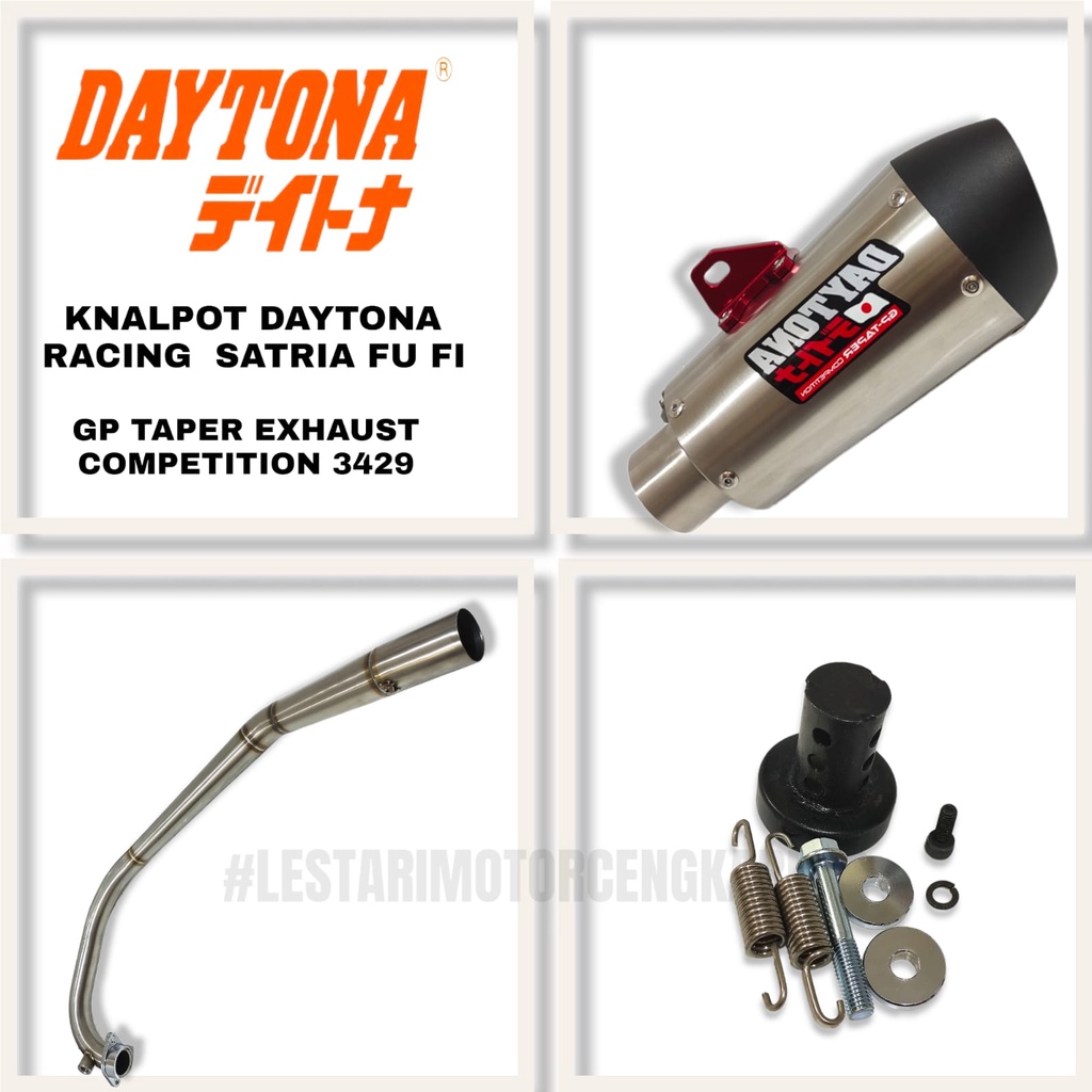 KNALPOT DAYTONA GP TAPER ALL NEW SATRIA FU FI INJEKSI RACING PNP 3429