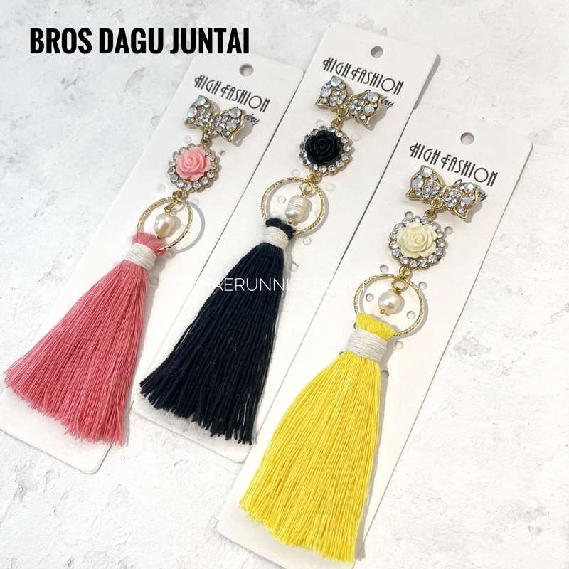 Bros Dagu Hijab Juntai Aksesoris Brooch Fashion