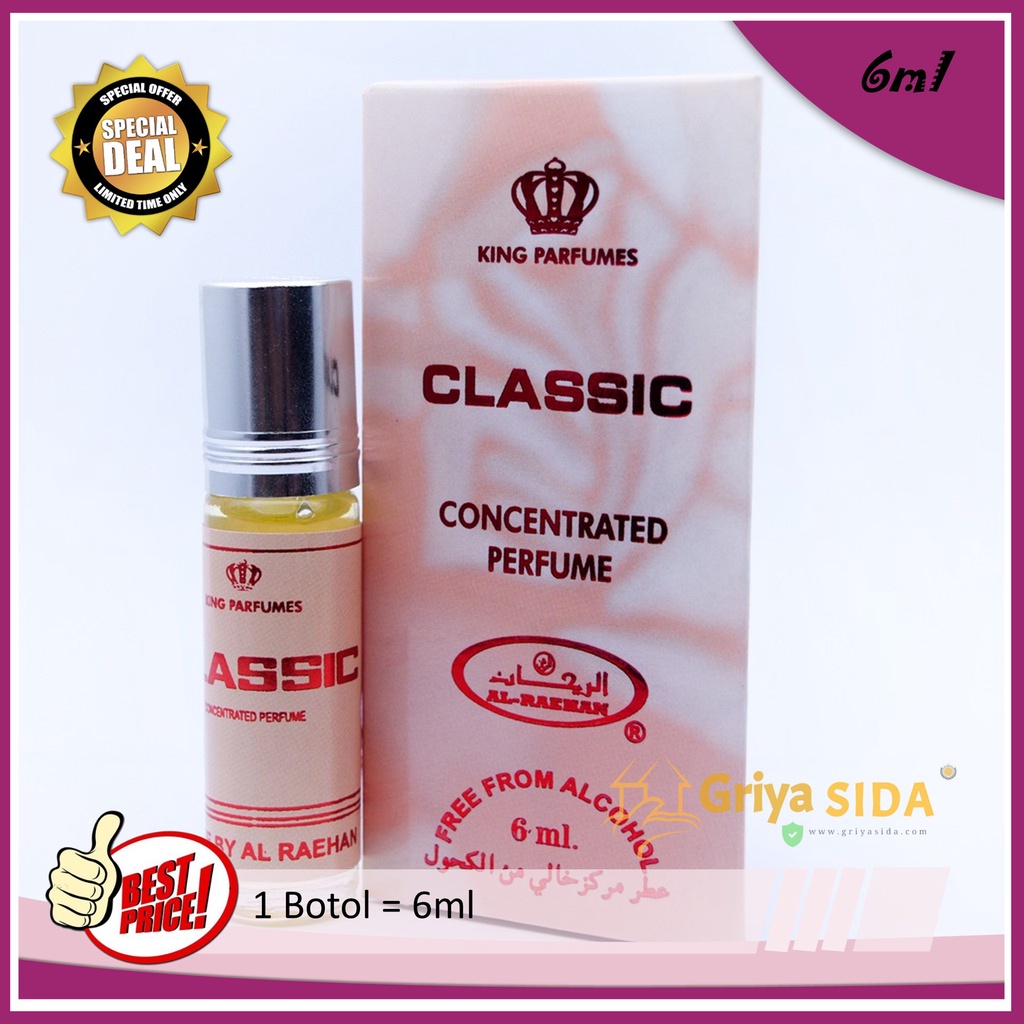 Parfum Classic 6ml alraehan aroma Classic al raehan mirip al rehab parfum Harga grosir PROMO!!