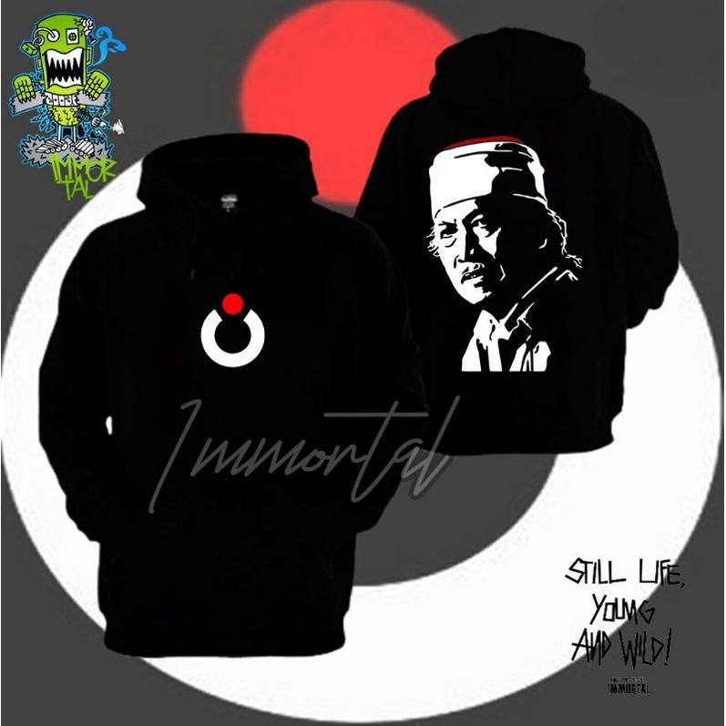 Jaket hoodie distro dewasa cak nun siluet hitam keren