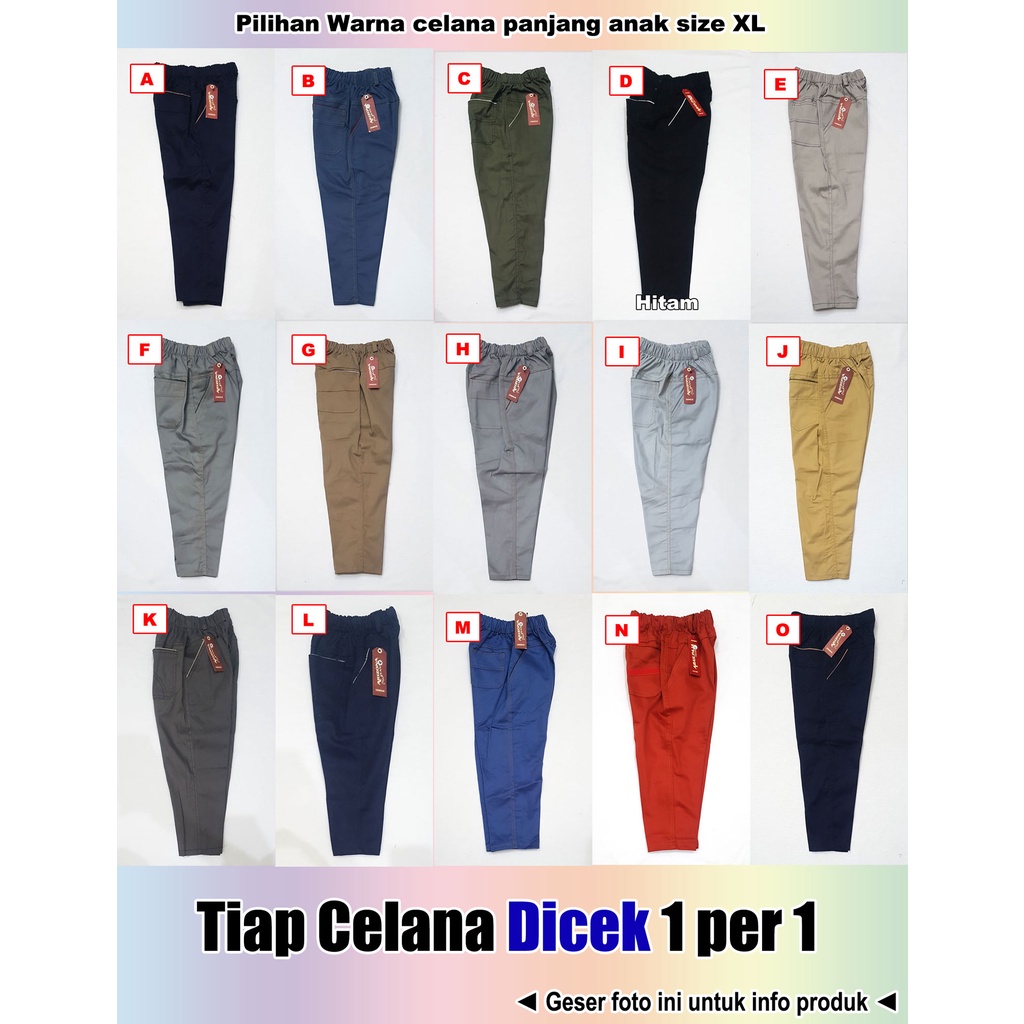 Celana Panjang Anak (XL) Chino Bahan Katun Berkualitas Langsung Dari Konveksi