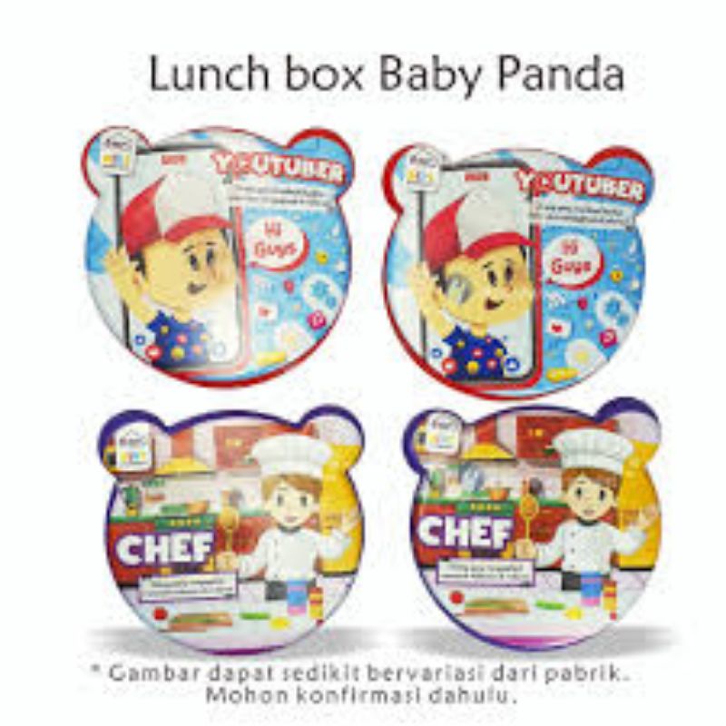 Z7 Kotak Makan Anak Lucu Unik | Tepak Bekal Makanan Anak2 Sekolah | Souvernir Ultah Sovernir Ulang Tahun Hampers hamper | Tromel Bekal Panda Plastik