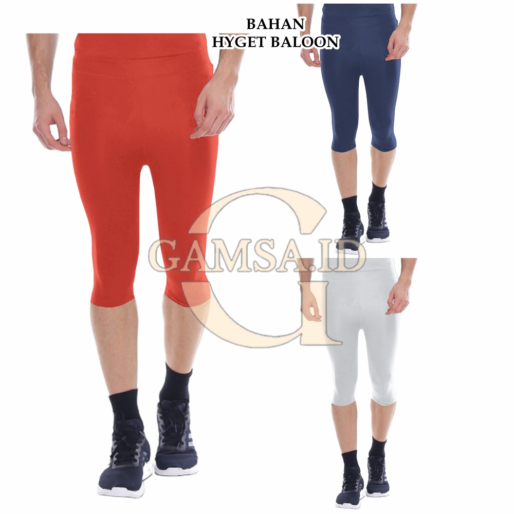 BISA COD - LEGGING PENDEK 3/4 CELANA BASELAYER PRIA WANITA CELANA MANSET DALEMAN MANGSET PENDEK OLAHRAGA SPORT LARI RENANG