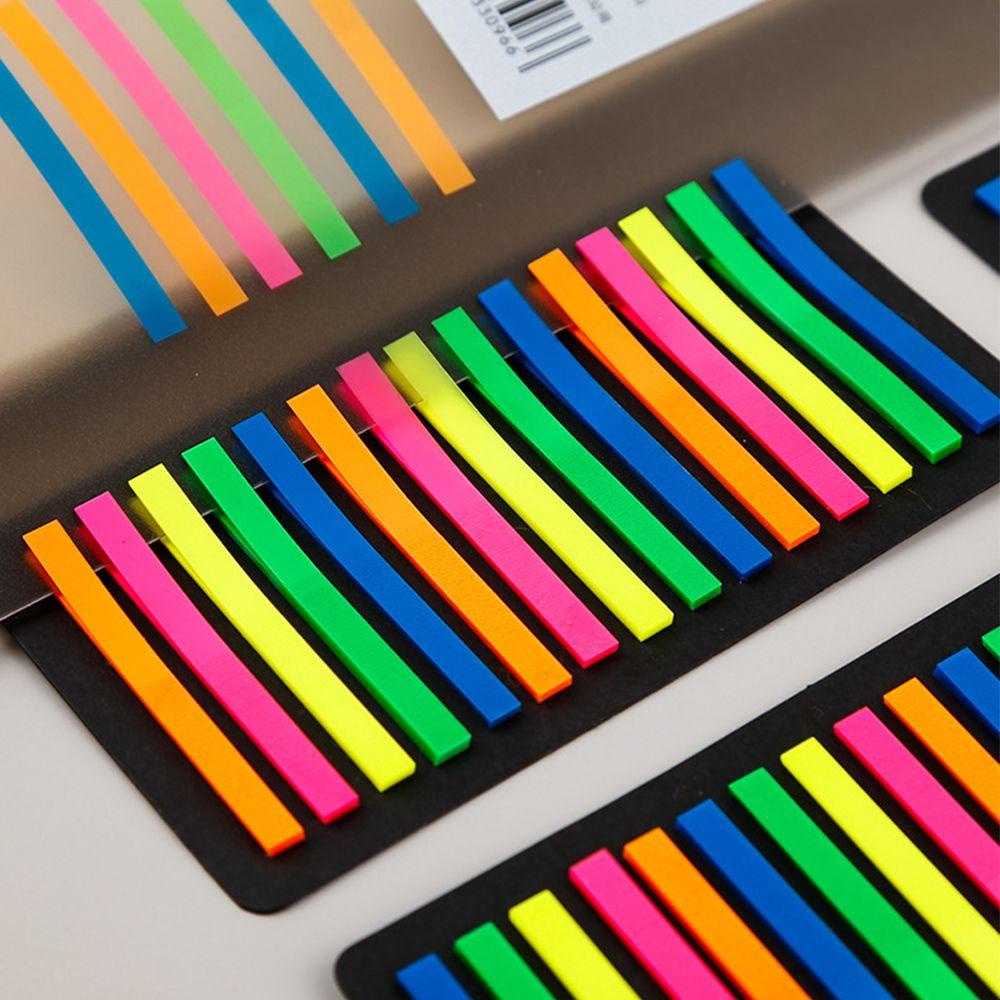 Top160/300pcs Index Tabs Anak Neon Sekolah Stiker Warna