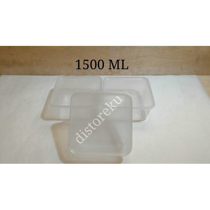 25pcs thinwall box plastik kotak tahan panas 1500 ml tebal fim microwave