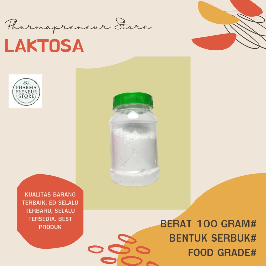 Laktosa Lactose Saccharum Lactis Food Grade 100 Gram