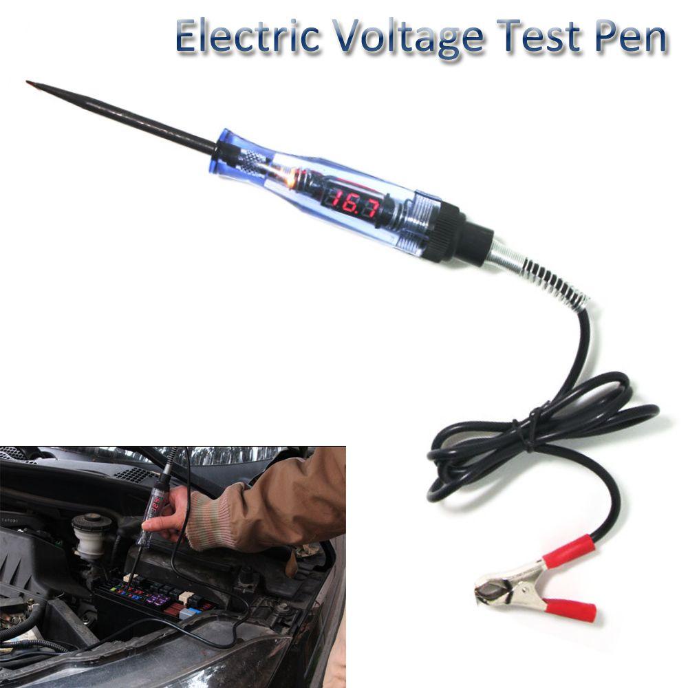 Nanas Test Pen Tegangan Listrik 1m Kabel 3-24V Alat Probe Detector