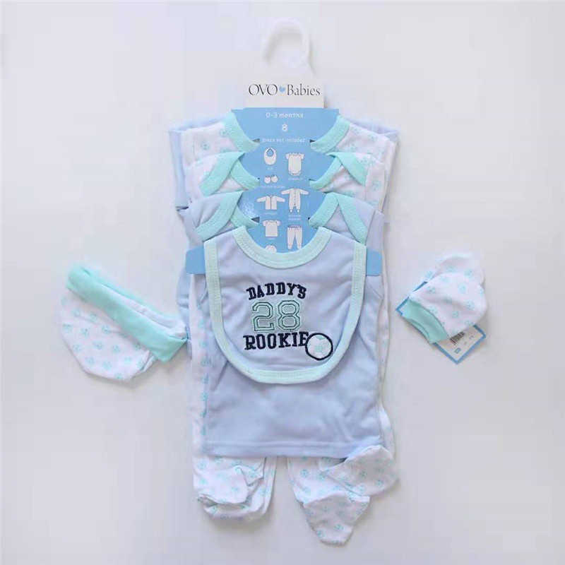 OVO Babies 8in1 Long Sleeve Baby Jumper Set / Jumper Bayi / Baju Bayi / Baby Romper / Baby Giftset