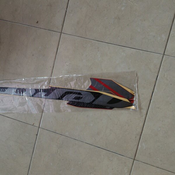 Striping Stiker Les Body Aerox 2017 Hitam Merah