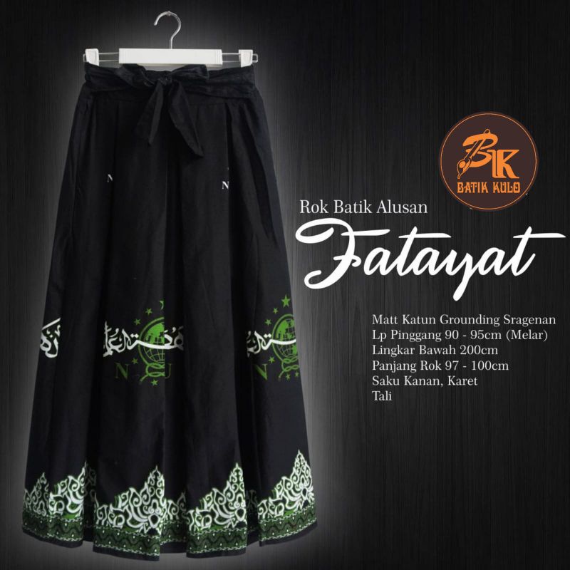 [FATAYAT] Rok Batik Alusan Wanita Fatayat NU Premium motif Mewah Bahan Matt Katun Graunding Sragenan