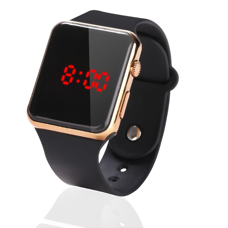 ❤Ready❤ Jam Tangan LED Mewah Anti Air Untuk Pelajar/Hadiah-Black rose gold