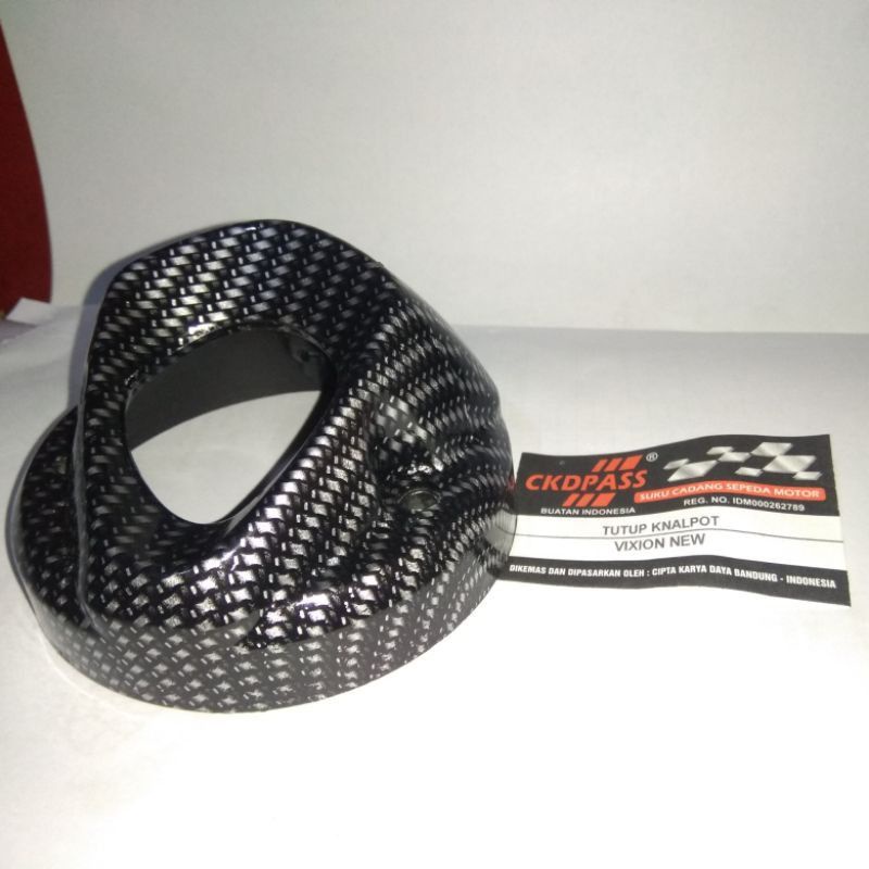 Moncong Knalpot Yamaha Vixion New NVA-NVL-VXN150 Carbon-Karbon-wtp. Cover-Tutup-Tameng-Pelindung Uju