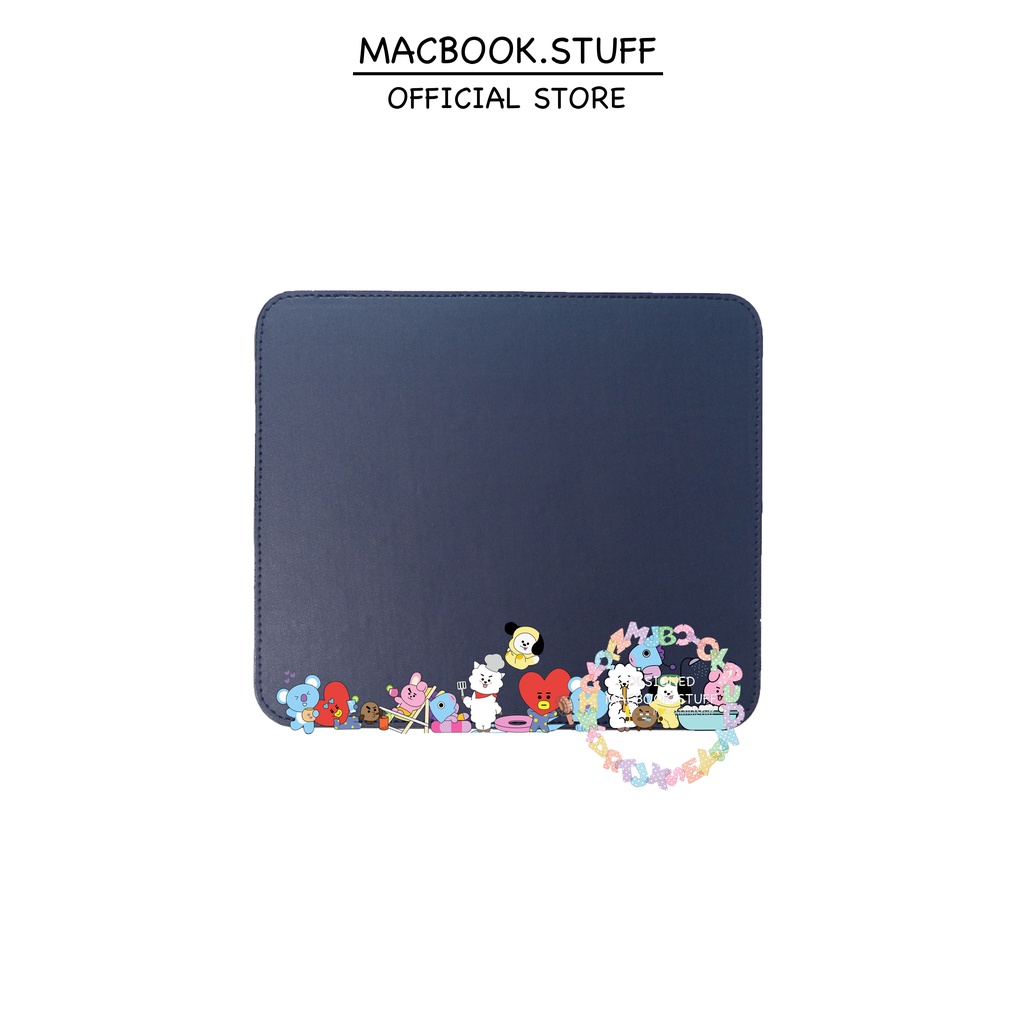 CUSTOM BTS CLIPART MOUSEPAD BASIC LEATHER KULIT TEMPAT ALAS MOUSE ANTI SLIP GAMING LENOVO ASUS NEW AIR PRO RETINA M1 2019 2020 2021 11 12 13 15