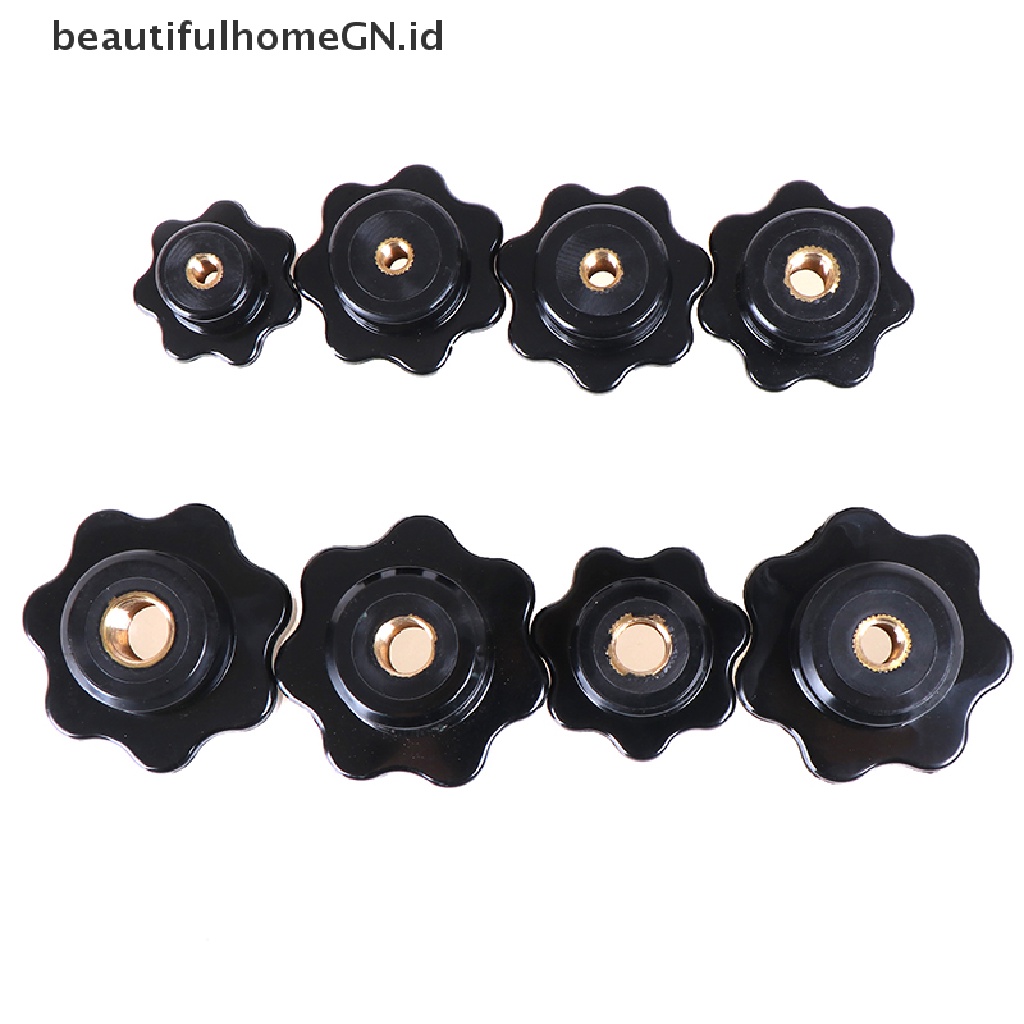 Kepala Clamping Nuts Knob M5 M6 M8 M10 M12 Female Thread Seven Star