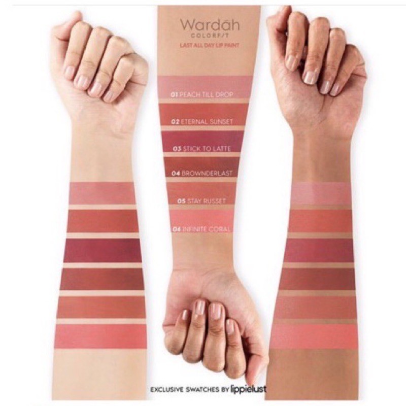 [aa]  new item wardah colorfit last all day lip paint -- wardah lipmatte lip paint