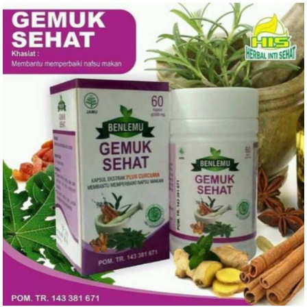 KAPSUL MENAMBAH BERAT BADAN GEMUK BADAN NAFSU MAKAN KAPSUL HERBAL GEMUK SEHAT JAMINAN 100% AMPUH