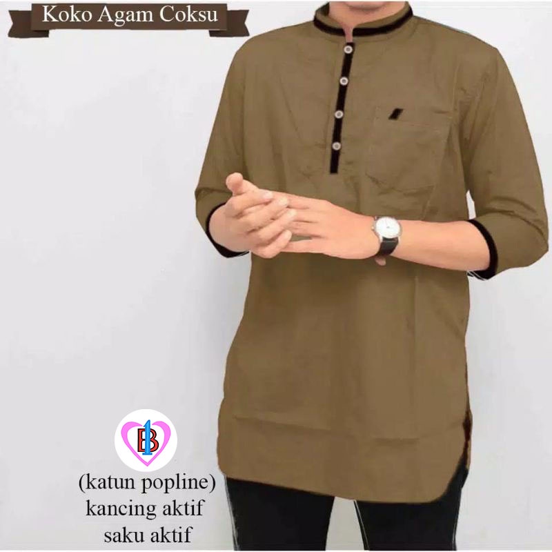 Baju Koko Kurta Pria Lengan Pendek Model Ff Koko Pria Terbaru 2022 Terlaris Size M L Xl Koko Agam Ba