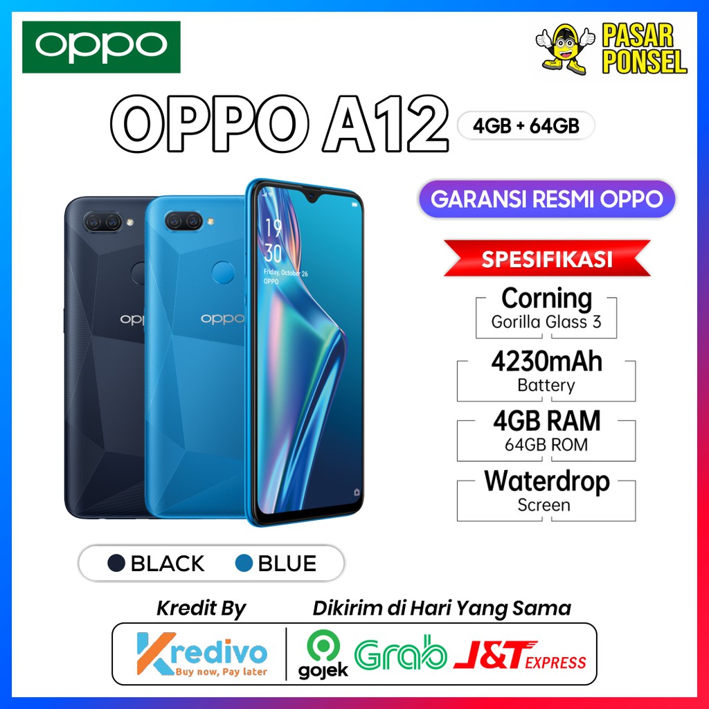 HP OPPO A12 CPH2083/A12 4/64GB GARANSI RESMI TERMURAH