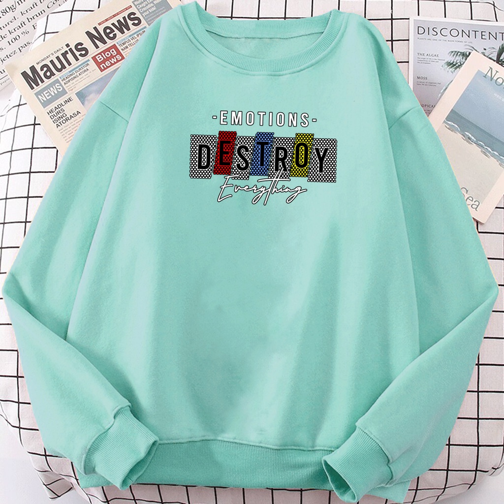 Sweater oversize wanita DESTROY sweter cewek murah trend kekinian