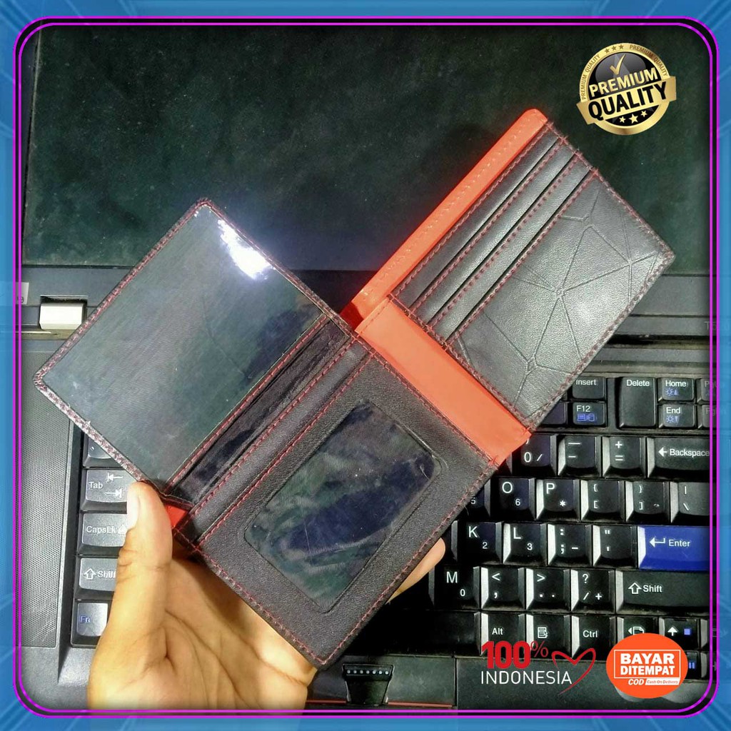 [kasual] Dompet kulit sintetik distro Cowok pendek Kartu bayar di tempat