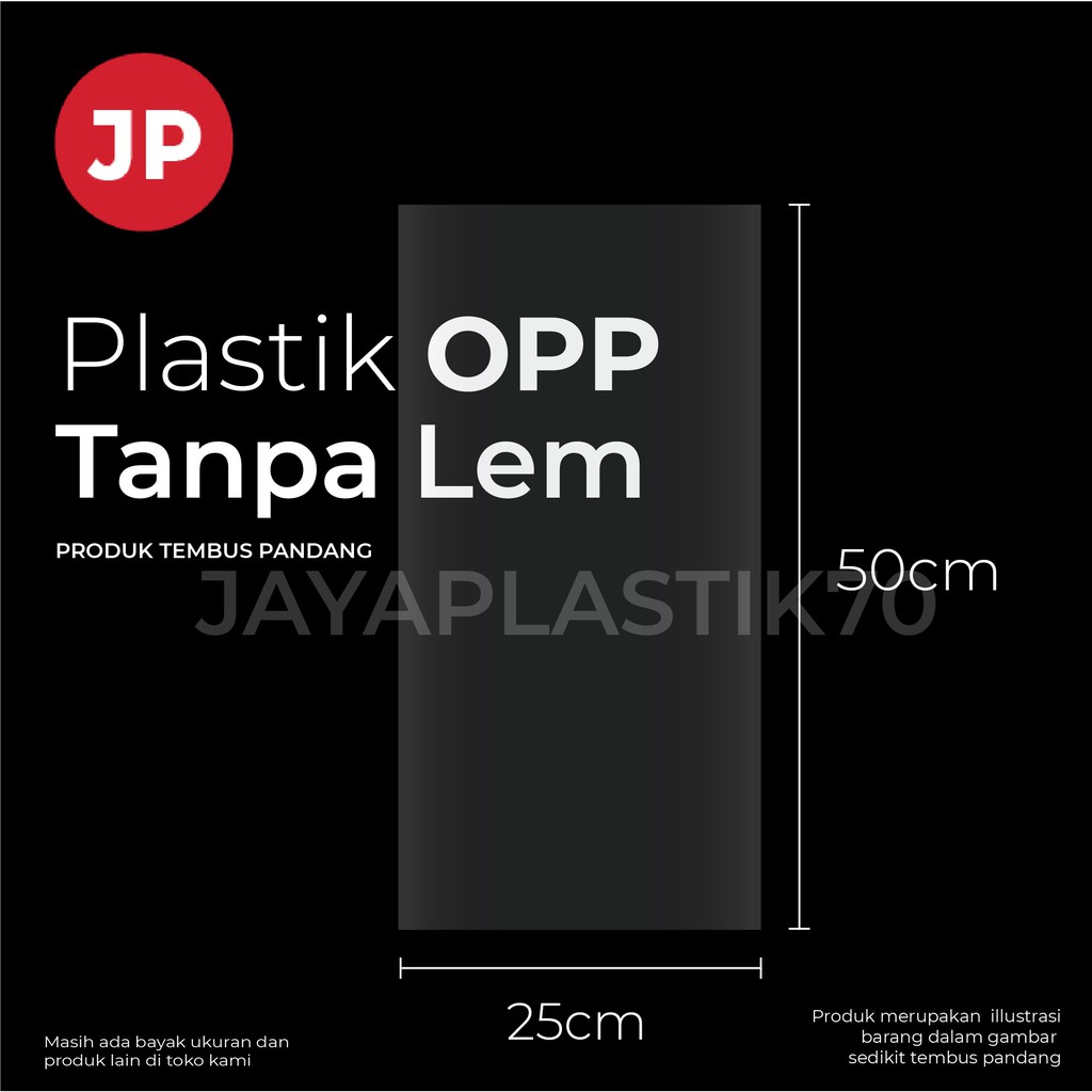 Plastik OPP Kiloan Ukuran 25x50cm (Tanpa Lem) TEBAL SEDANG 30mc