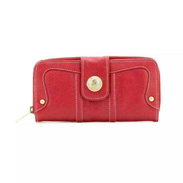 Dompet panjang wanita Sophie Martin Paris kulit merah azzana promo