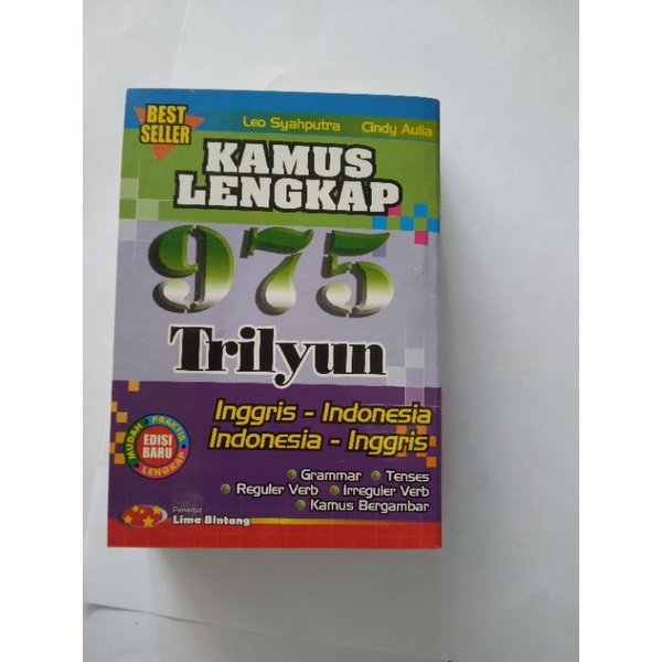

BUKU KAMUS BAHASA INDONESIA-BAHASA INGGRIS 975 TRILYUN