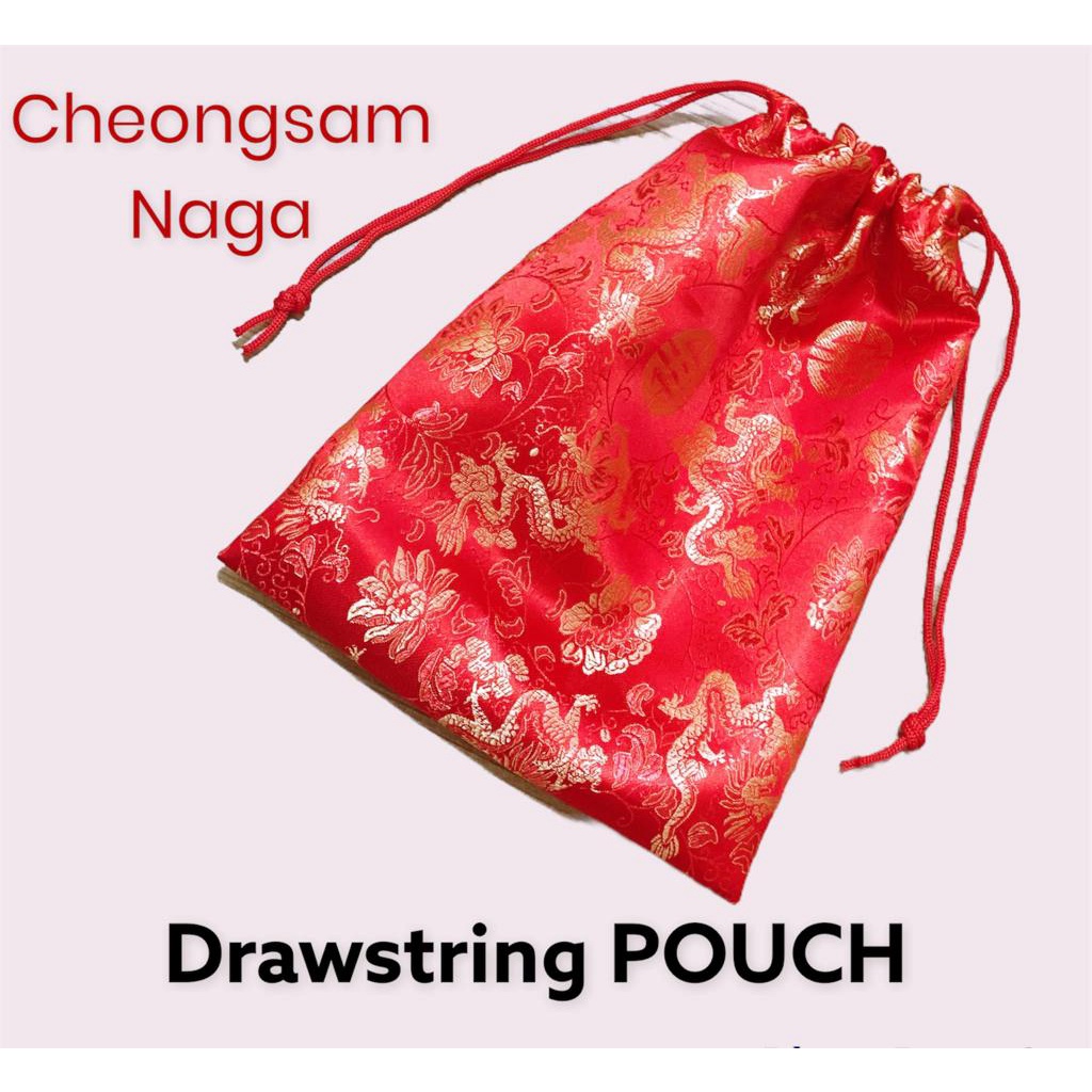 Fawn'G Handmade - Pouch Serut Imlek Bahan Cheongsam Imlek