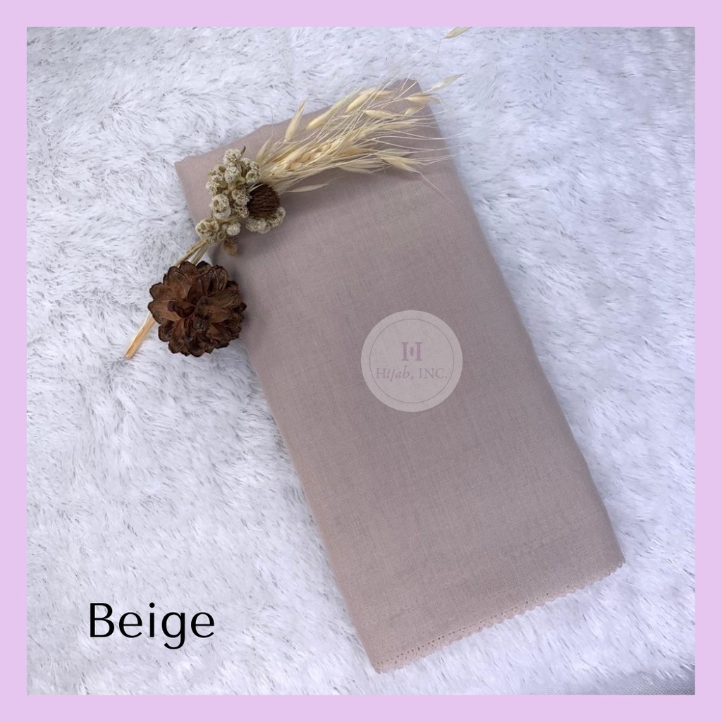 Hijabinc - Athalia Square Hijab Paris Premium Quality-Beige