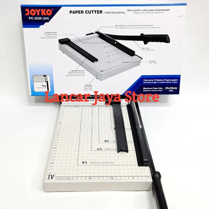 

Mantap Paper Cutter / Alat Pemotong Kertas Joyko Pc-2530 A4 - Abu-Abu Bergaransi
