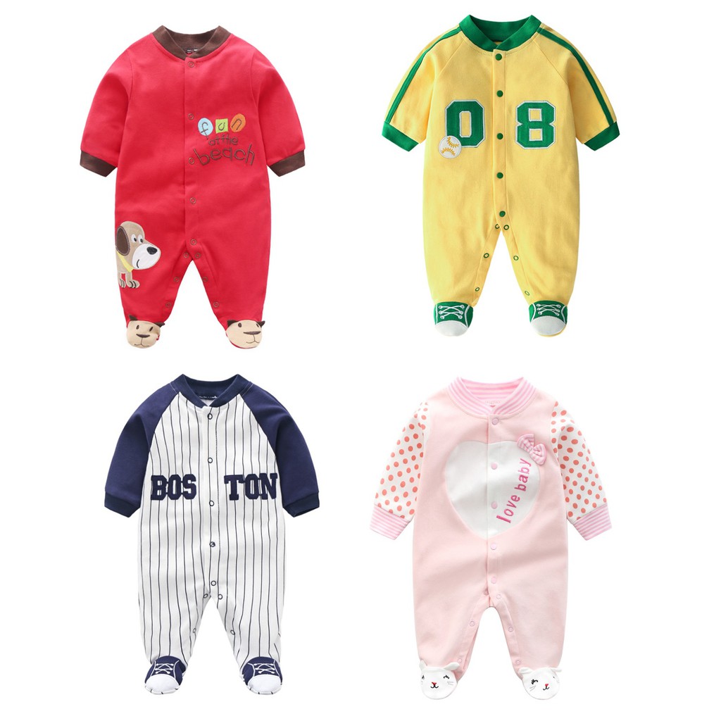 Jumper bayi /baju tidur bayi jumpsuit bayi baju romper /pakaian bayi lengan panjang kualitas premium