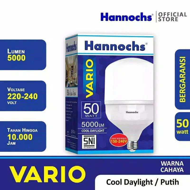 Hannochs Lampu LED Vario 50 Watt Cahaya Putih