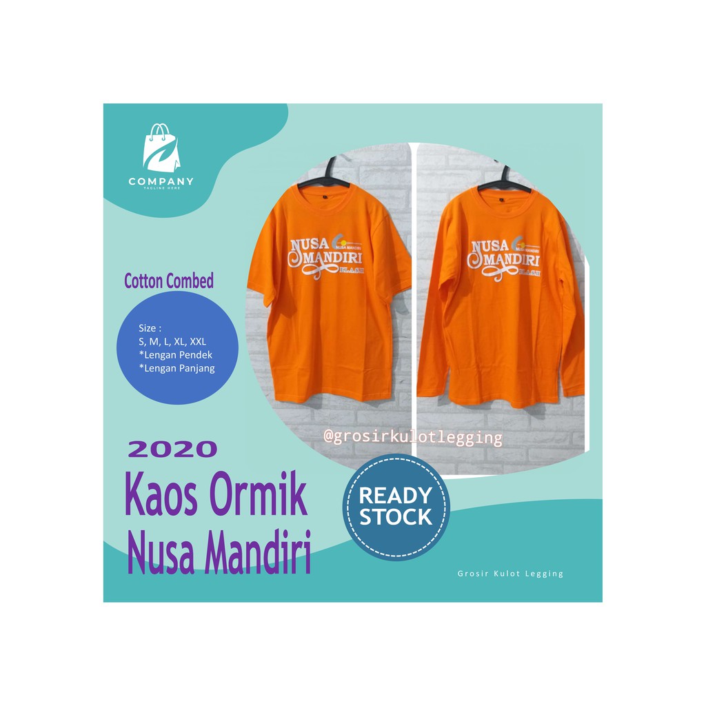 KAOS PENDEK ORMIK NUSA MANDIRI 2020 Shopee Indonesia