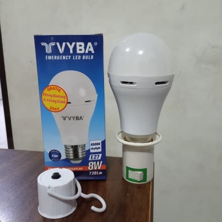 VYBA LAMPU EMERGENCY LED 8 WATT DAYLIGHT 8WATT DAY LIGHT LAMPU DARURAT
