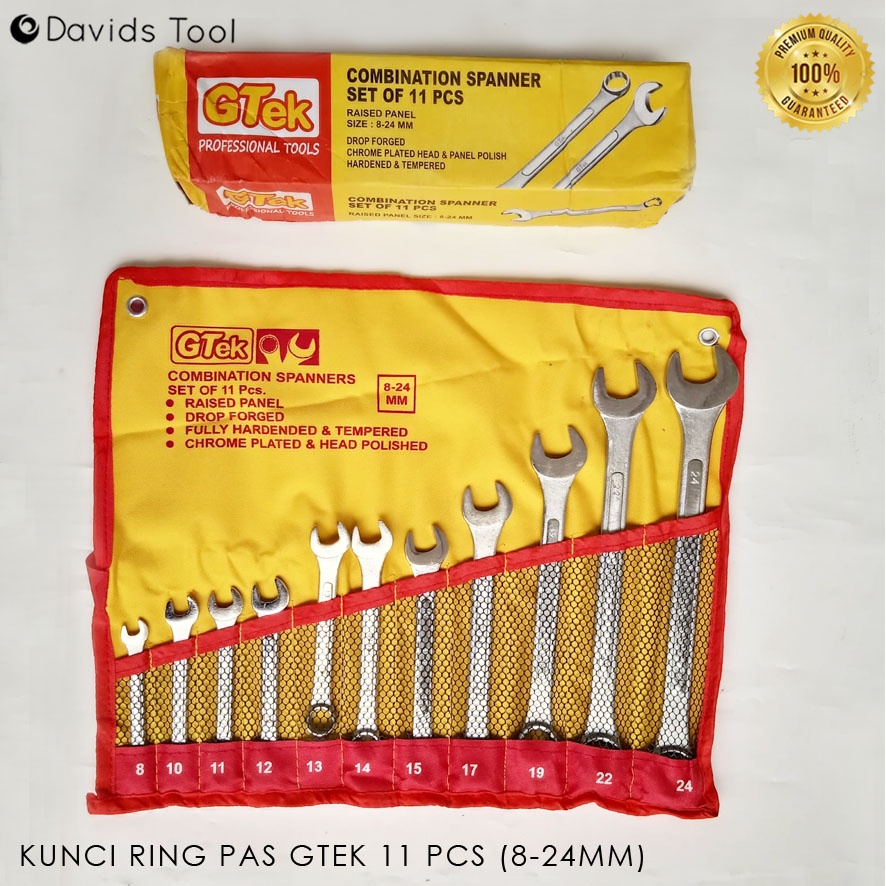 Kunci Ring Pas Set 11 pcs Gtek