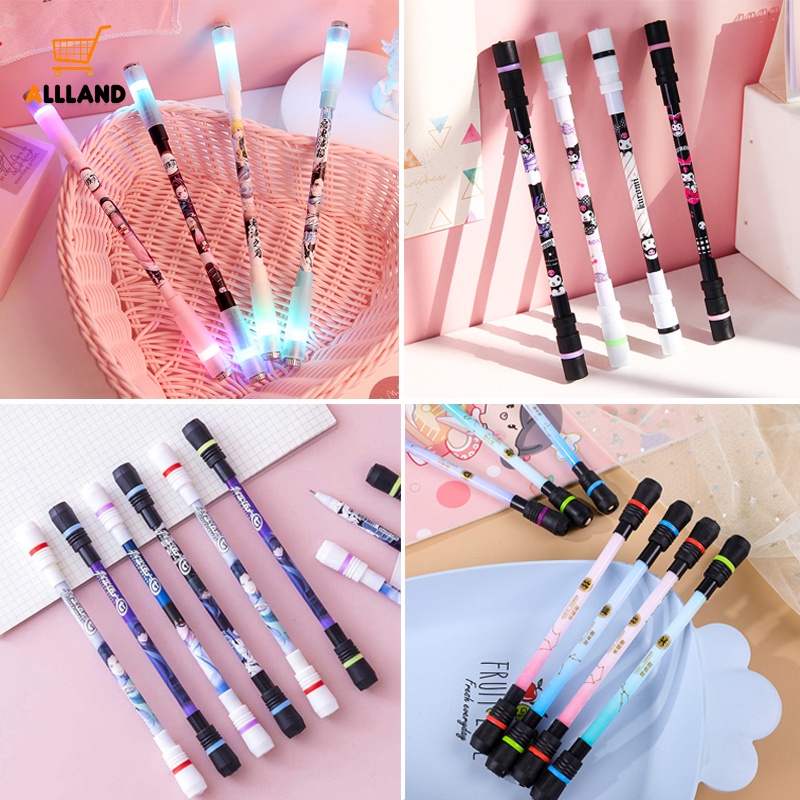 Mainan Pulpen Spinner Luminous Desain Kartun Lucu Multi Model Warna Acak Untuk Pelajar