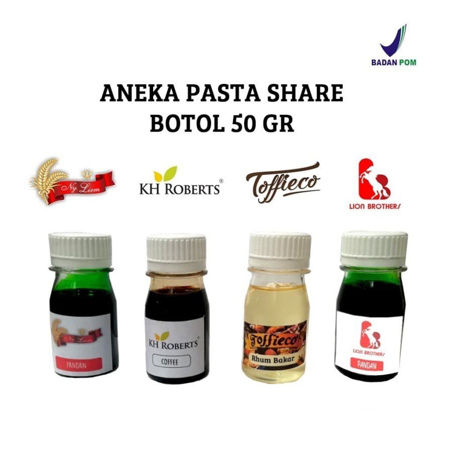

Toffieco/ Ny Liem/ Lion Brother/ Roberts Pasta Share (Botol 50 gr)