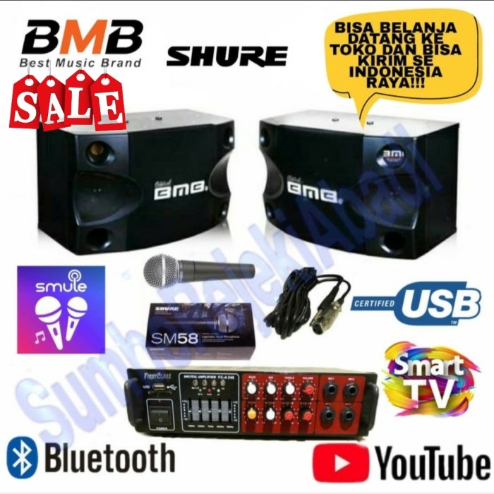 TERMURAH KARAOKE SET BMB MIC SHURE ISI LENGKAP