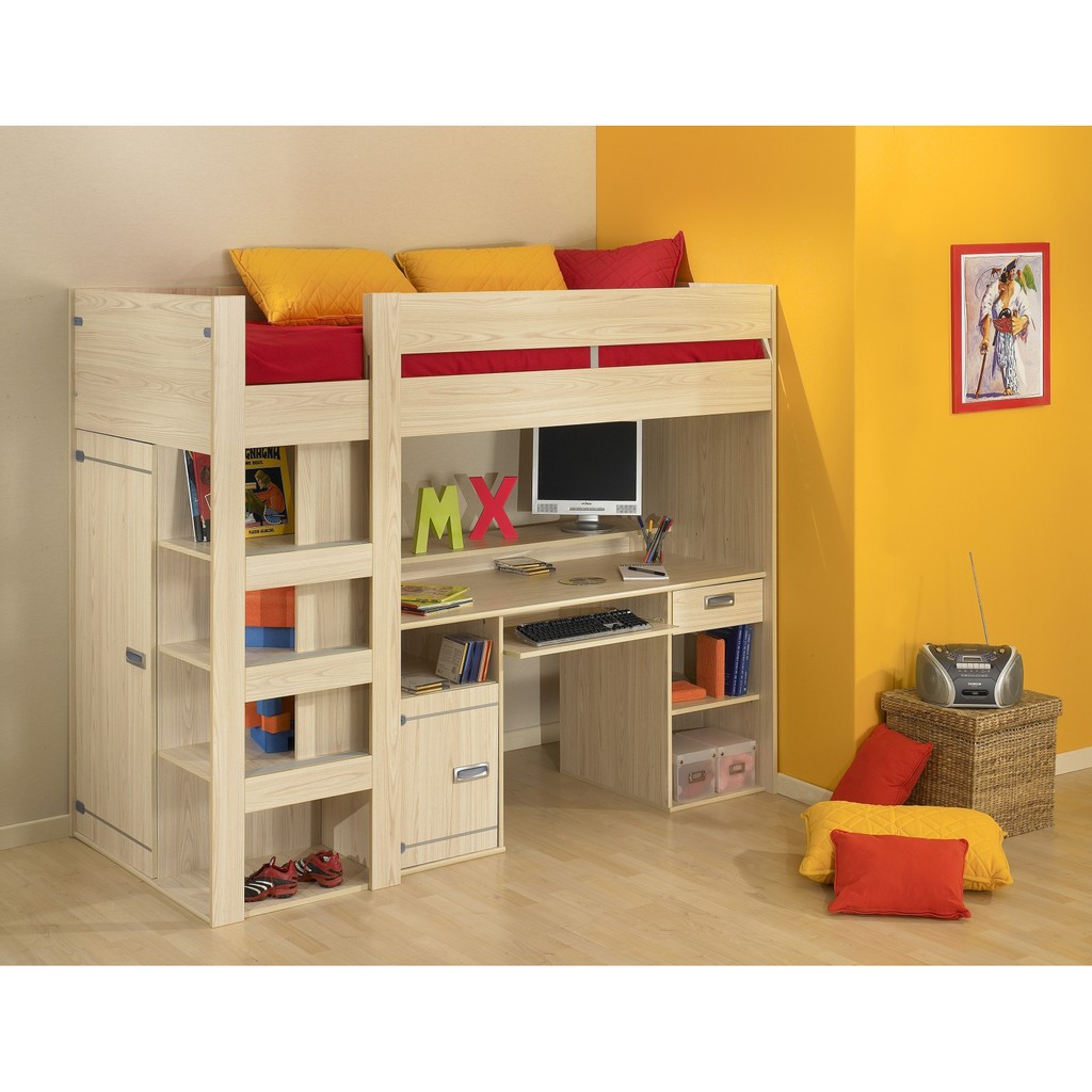 Tempat Tidur Tingkat Anak Kombinasi Meja Belajar