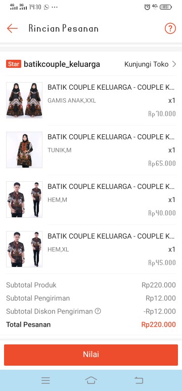 Batik Couple Keluarga - Couple Keluarga/ Couple Batik Keluarga/batik 2525/couple Batik